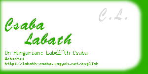 csaba labath business card